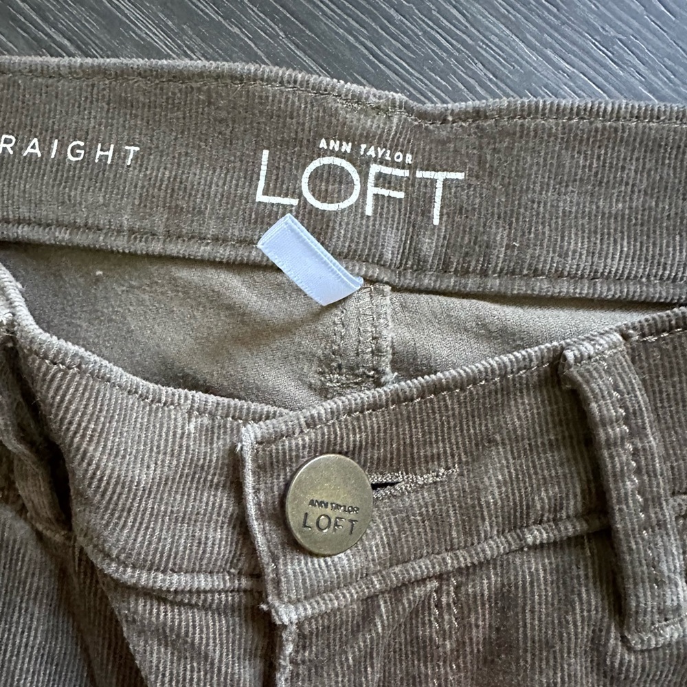 Ann Taylor LOFT Modern Straight Stretch Corduroy Pants - Picture 3 of 4